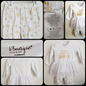 Baby Girl Holiday longsleeve matching set